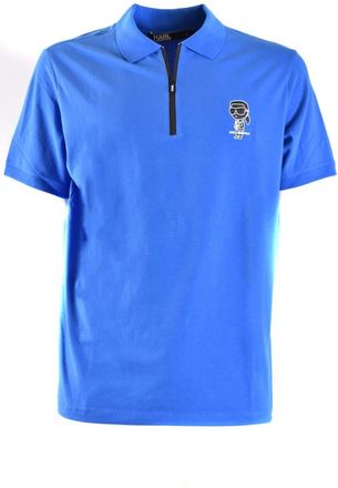 Karl Lagerfeld Katoenen Piqu&eacute; Polo - Heren - Polos - Blauw - 3XL - Katoen - Tops
