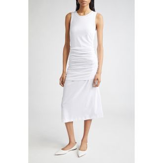 Bite Studios Romana Two-Piece Layered Semisheer Tank Dress in White at Nordstrom Rack, Size Medium