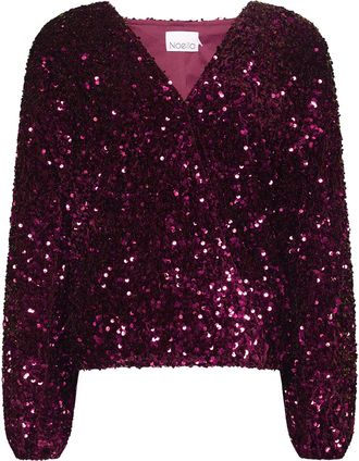 Noella Teagan wikkelblouse in roze