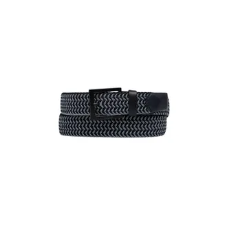 Karl Lagerfeld Accessoires, Heren, Zwart, 105 CM, Gevlochten Canvas Riem