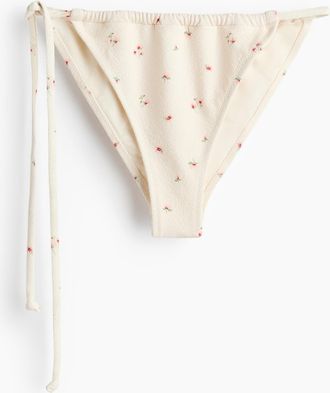H&M Cheeky Tie-Tanga-Bikinihose - White