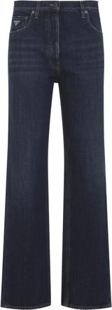 Prada High-Rise Flared Jeans - Dames - Loose Fit Jeans - Blauw - W27 - Katoen - Jeans