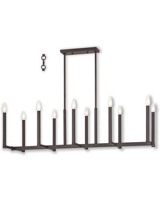 Livex Lighting Livex Alpine 10-Light Bronze Linear Chandelier