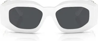 Versace VE4425U Oval Full Rim Sunglasses - White