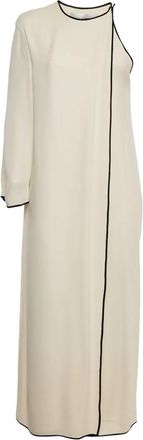 Valentino Asymmetrische zijden maxi-jurk - Beige
