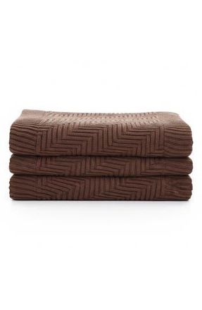 Luxury Home Chevron Knit Throw Blanket in Chocolate at Nordstrom Rack
