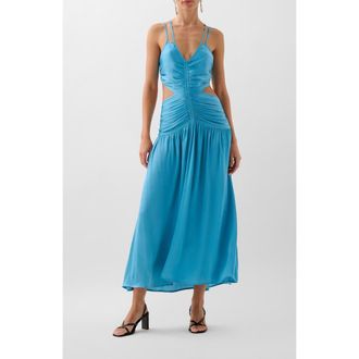 Scalpers Slip Wow Back Dress in Blue at Nordstrom, Size Medium Eu