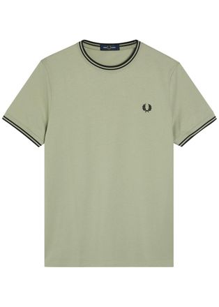 Fred Perry Embroidered Logo Cotton T-shirt - Green - Xxl