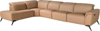 Angel Cerd&aacute; Sof&aacute; chaise longue relax modular izquierdo piel marr&oacute;n