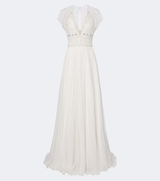 Jenny Packham Bridal Momento tulle and silk chiffon gown