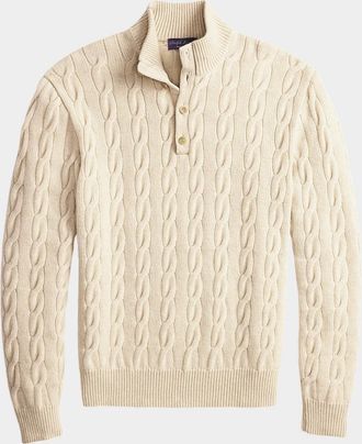 Ralph Lauren Purple Label Cable-Knit Cashmere Sweater