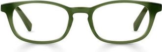 Eyebobs On Board 47mm Rectangular Reading Glasses in Moss Green at Nordstrom, Size +2.00