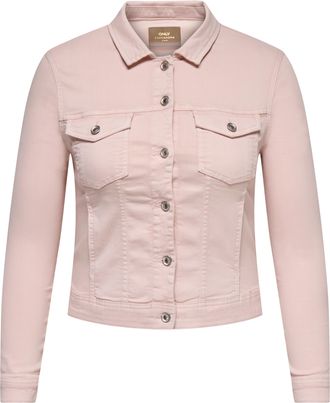Only Carmakoma Jeansjacke ONLY CARMAKOMA CARWESPA COLOUR DENIM JACKET DNM, Damen, Gr. 42, pale lila, Web, Obermaterial: 79% Baumwolle, 20% Polyester, 1% Elasthan, un