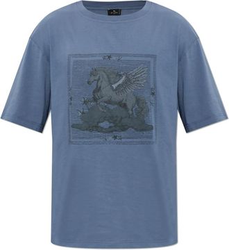Etro T-Shirts - Heren - T-shirts - Blauw - XL - Tops