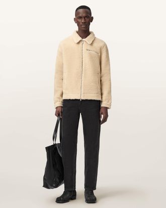 AllSaints Otis Sleeveless Sherpa Jacket