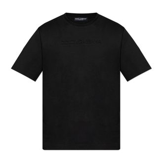 Dolce & Gabbana T-Shirts, male, Black, Size: 2XL Logo T-Shirt