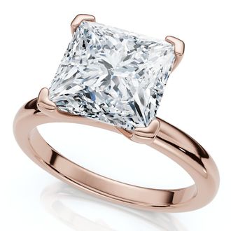 Pompeii3 Certified 2 1/2Ct Princess Cut Diamond Engagement Ring 14k Gold or Pt Lab Grown