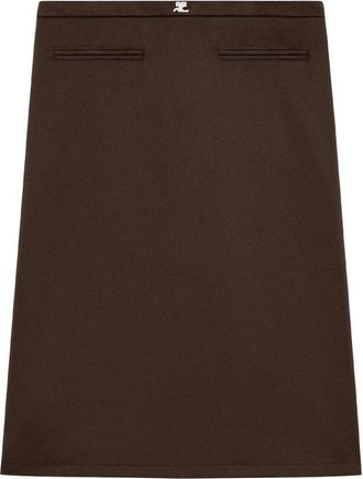 Courr&egrave;ges Midi Skirt With Logo
