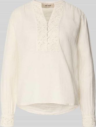 Mos Mosh Regular Fit Bluse mit V-Ausschnitt Modell Evanda in Offwhite, Gr&ouml;&szlig;e XL