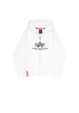 Alpha Industries Hoodie ALPHA INDUSTRIES Basic Zip Hoodie BL, Herren, Gr. XXL, weiss (wei&szlig;), Obermaterial: 80% Baumwolle, 20% Polyester, regular fit, Sweatshirts Hoodi