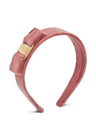 Ferragamo velvet bow head band - Pink