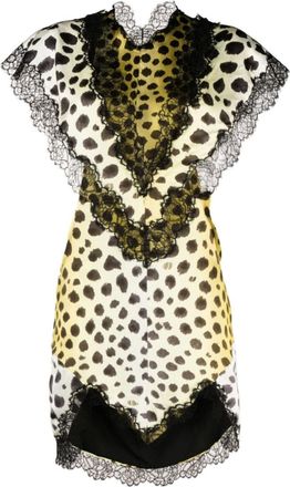 The Attico Leopard Print Jace Cheetah-print Minidress
