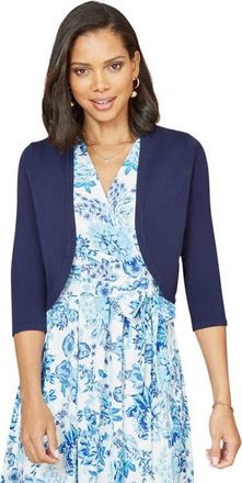 Yumi Knitted Curve Bolero in Navy at Nordstrom, Size X-Large