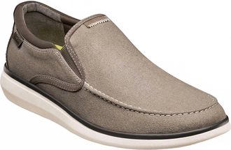 Florsheim Mens Venture Canvas Moc Toe Slip On In Mushroom