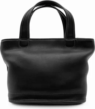 Coach Black Gold Leather Basket Shoulder Bag Tote Bag (Pre-Owned)