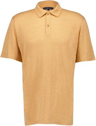 Frescobol Carioca Mello Linnen Polo - Heren - Polos - Oranje - S - Linnen - Tops