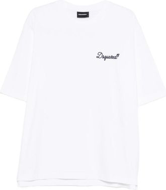 Dsquared2 White Crewneck Logo T-Shirt