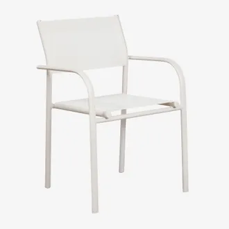 Sklum Sedia Da Giardino Impilabile Con Braccioli In Alluminio Olenia Sklum