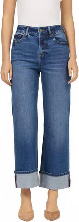 Dear John Denim Harbor Cuff Wide Leg Jeans In French Street
