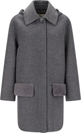 Fendi Dames, Mantels, Grijs, Maat: 2XS Wol