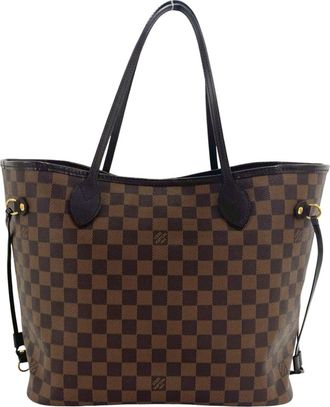 Louis Vuitton Brown Pvc Leather Handbag Pouch Tote Bag (Pre-Owned)