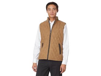 Johnston & Murphy Reversible Vest Mens Clothing Camel/Light Brown : 2XL, Cotton/Polyester