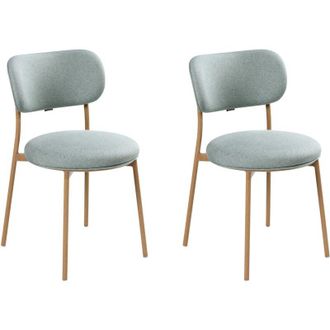 Beliani Set of 2 Dining Chairs CASEY Mint Green