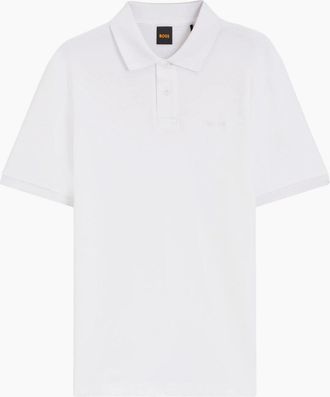 HUGO BOSS Mens BOSS Orange Phoenix Polo Shirt 100 White - Size: 38
