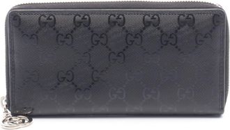 Gucci Black Pvc Leather Long Wallet (Bi-Fold) (Pre-Owned)