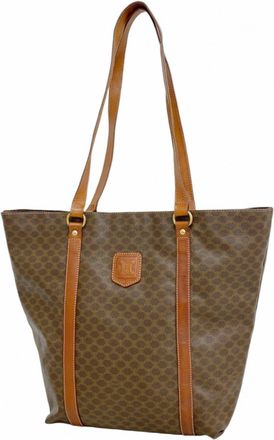 Celine Brown Pvc Tote Bag (Pre-Owned)