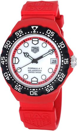Tag Heuer Formula 1 Solargraph Quartz White Dial Watch WBY1161.FT8086