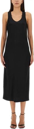 Sportmax Comfort Fit Midi-jurk - Dames - Casual kleedjes - Zwart - S - Kleedjes