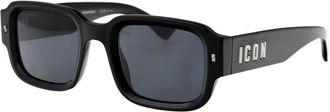 Dsquared2 Icon 0009/S Zonnebril - Heren - Zonnebrillen - Zwart - 50 MM - Accessoires