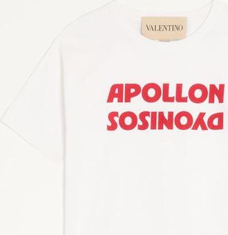 Valentino Valentino Cotton T-Shirt With Apollon/Dyonisos Print Man WHITE/RED XXL