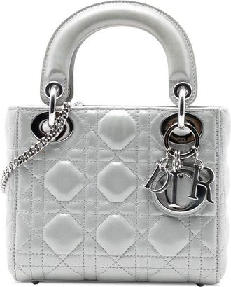 Dior Pre-owned Dior Mini Iridescent Lambskin Cannage Lady Dior Ladies 15-BO-0166