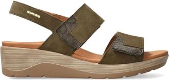 Mephisto Groene Damessandaal - Calie Stijl - Dames - Sleehakken - Groen - 36 EU - Su&egrave;de - Schoenen