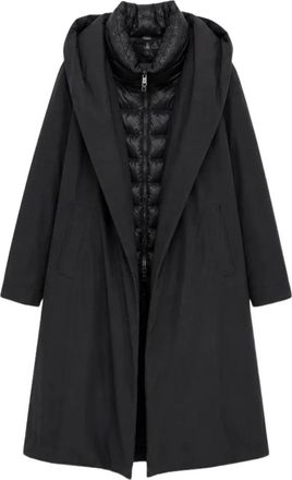 Herno Black Long Padded Puffer Jacket With Hood