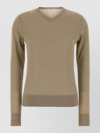 The Row cashmere blend ondre sweater v neck