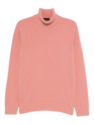Roberto Collina turtleneck ribbed-knit sweater - men - Fabric - 48 - Pink
