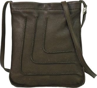 Herm&egrave;s Toudou Messenger Bag Leather Brown Leather Bag (Pre-Owned)